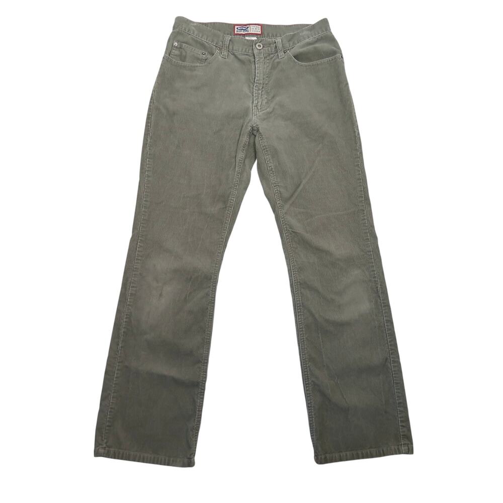 Vintage Y2K Old Navy Grey Corduroy Mid Rise Bootcut Pants 8